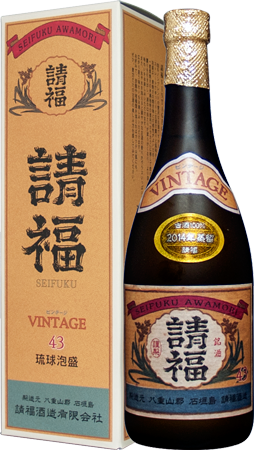 請福 ビンテージ 3年古酒 43度 4合瓶(720ml)