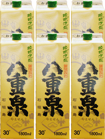 八重泉 30度 1升紙パック(1800ml)6本セット